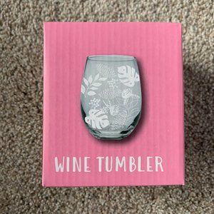 NEW culturefly plastic wine tumbler - monstera leaves 🌿